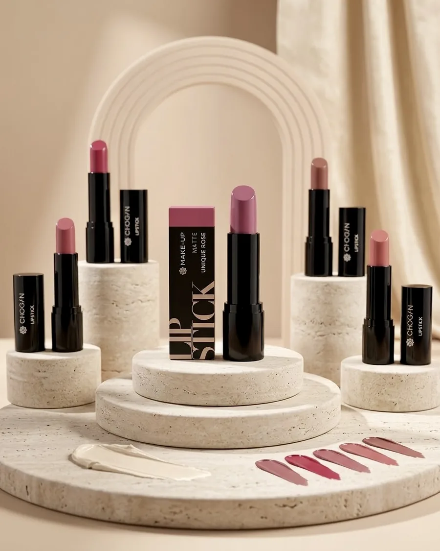 Rouges à lèvres, palettes et maquillage