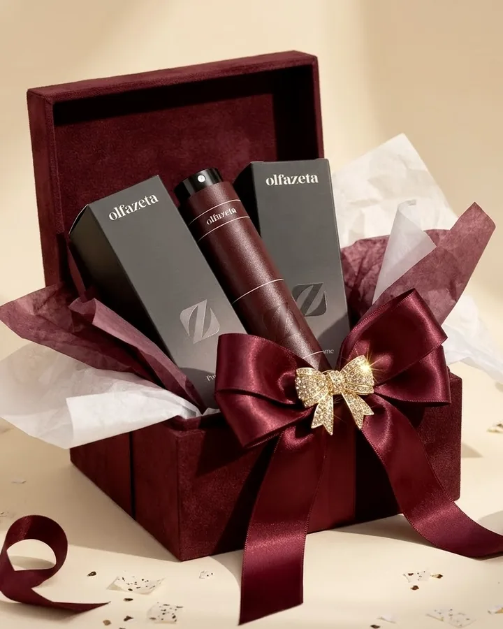 Coffret cadeau Olfazeta en velours bordeaux